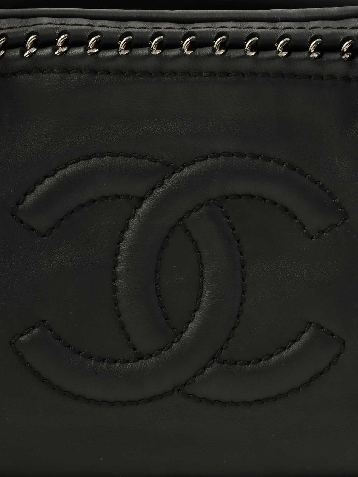 2005年頃製 ラグジュアリーCCマークステッチミニボストンバッグ ブラック