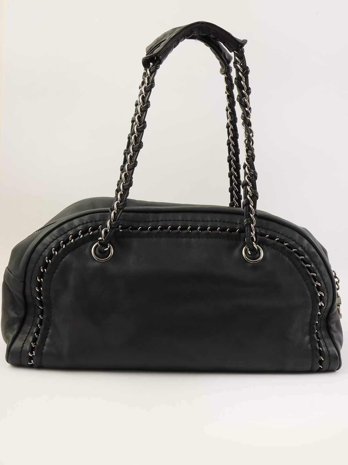 2005年頃製 ラグジュアリーCCマークステッチミニボストンバッグ ブラック