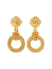 1994年製 ダイヤCCマークサークルスウィングイヤリング ゴールド