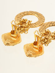 1994年製 ダイヤCCマークサークルスウィングイヤリング ゴールド