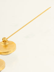 1995年製 タイガーアイCCマーククロスモチーフブローチ ゴールド/ブラウン