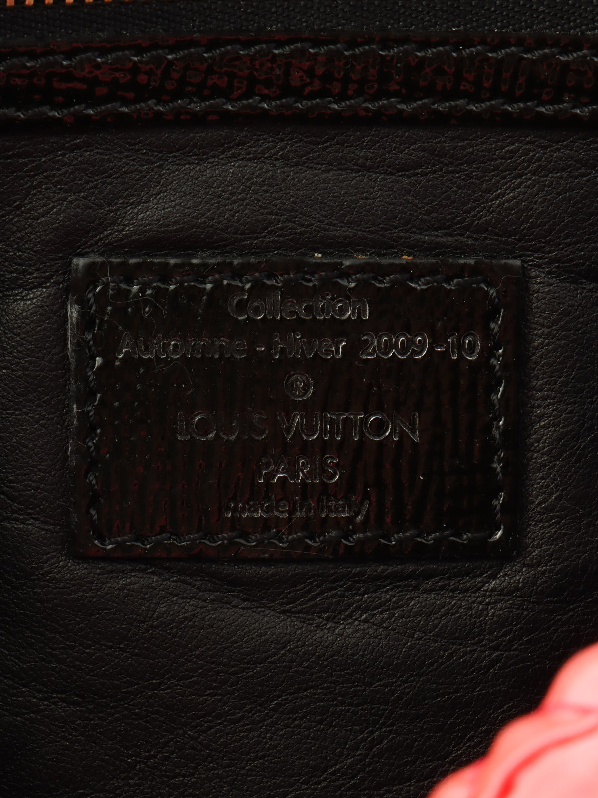 2009 Satin Monogram Stud Coquette Pochette in Pink/Brown/Black