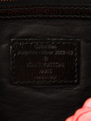2009 Satin Monogram Stud Coquette Pochette in Pink/Brown/Black