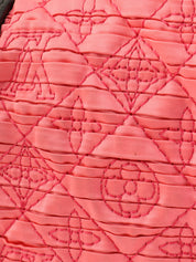 2009 Satin Monogram Stud Coquette Pochette in Pink/Brown/Black