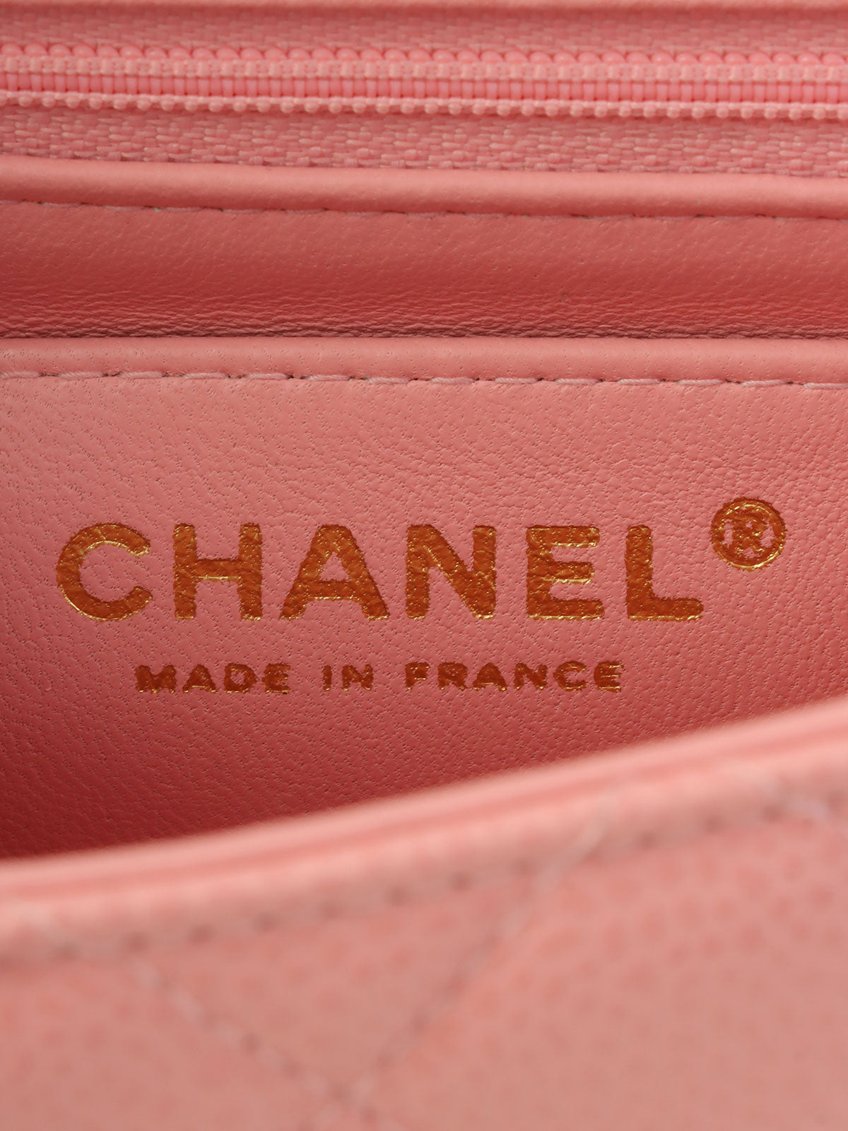2003 Caviar Skin Classic Flap Chain Bag Mini Pink
