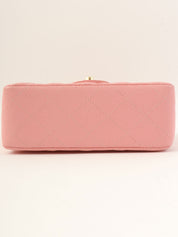 2003 Caviar Skin Classic Flap Chain Bag Mini Pink