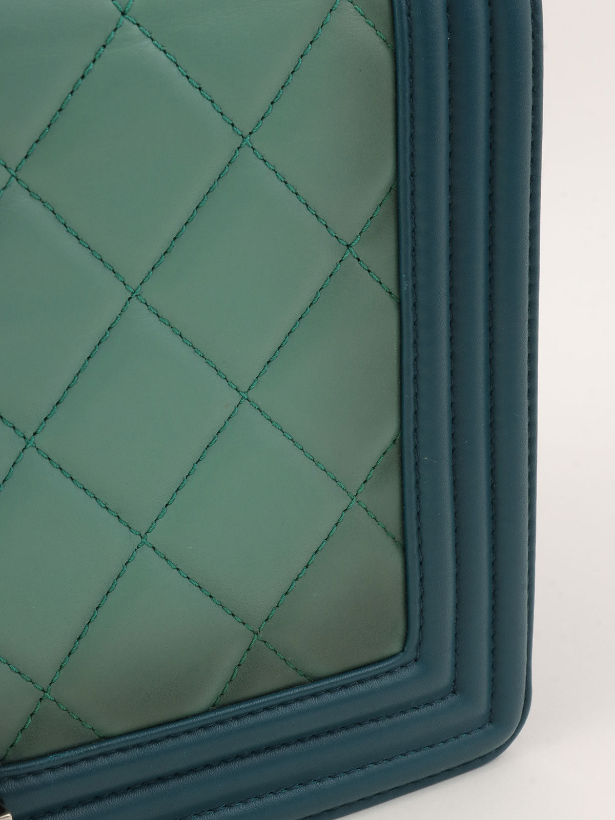 2014年頃製 ボーイシャネルチェーンショルダーバッグ グリーン