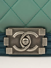 2014年頃製 ボーイシャネルチェーンショルダーバッグ グリーン