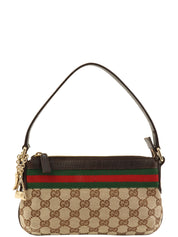 Canvas GG Sherry Line Multi-Charm Handbag in Beige/Multi