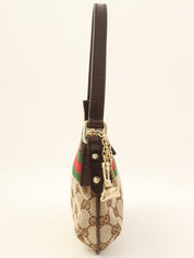 Canvas GG Sherry Line Multi-Charm Handbag in Beige/Multi