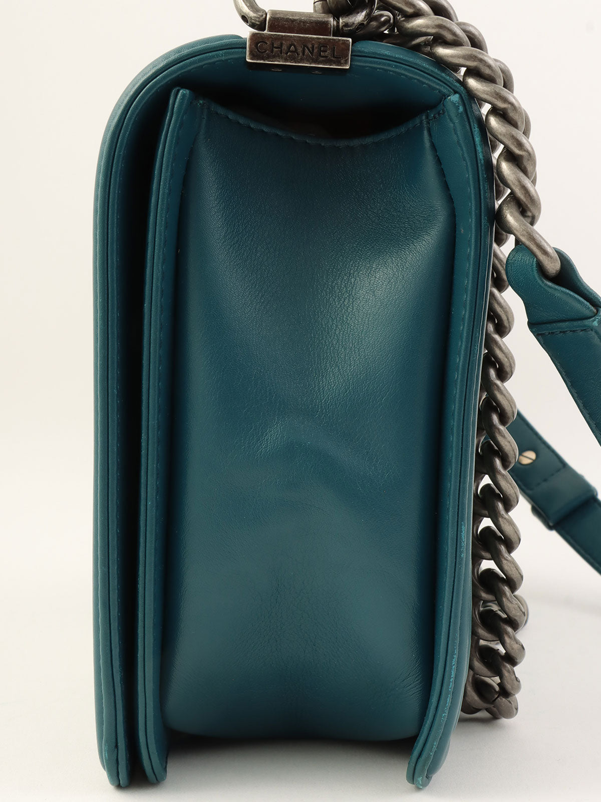 2014年頃製 ボーイシャネルチェーンショルダーバッグ グリーン