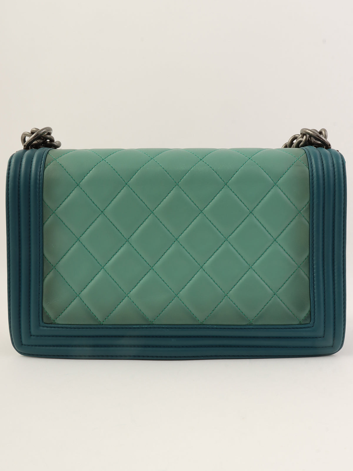 2014年頃製 ボーイシャネルチェーンショルダーバッグ グリーン