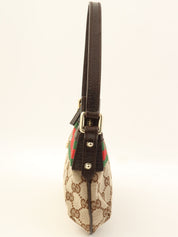 Canvas GG Sherry Line Multi-Charm Handbag in Beige/Multi