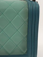 2014年頃製 ボーイシャネルチェーンショルダーバッグ グリーン