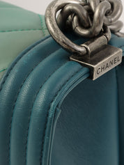 2014年頃製 ボーイシャネルチェーンショルダーバッグ グリーン