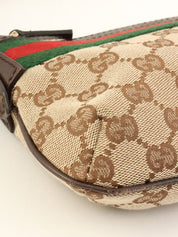 Canvas GG Sherry Line Multi-Charm Handbag in Beige/Multi