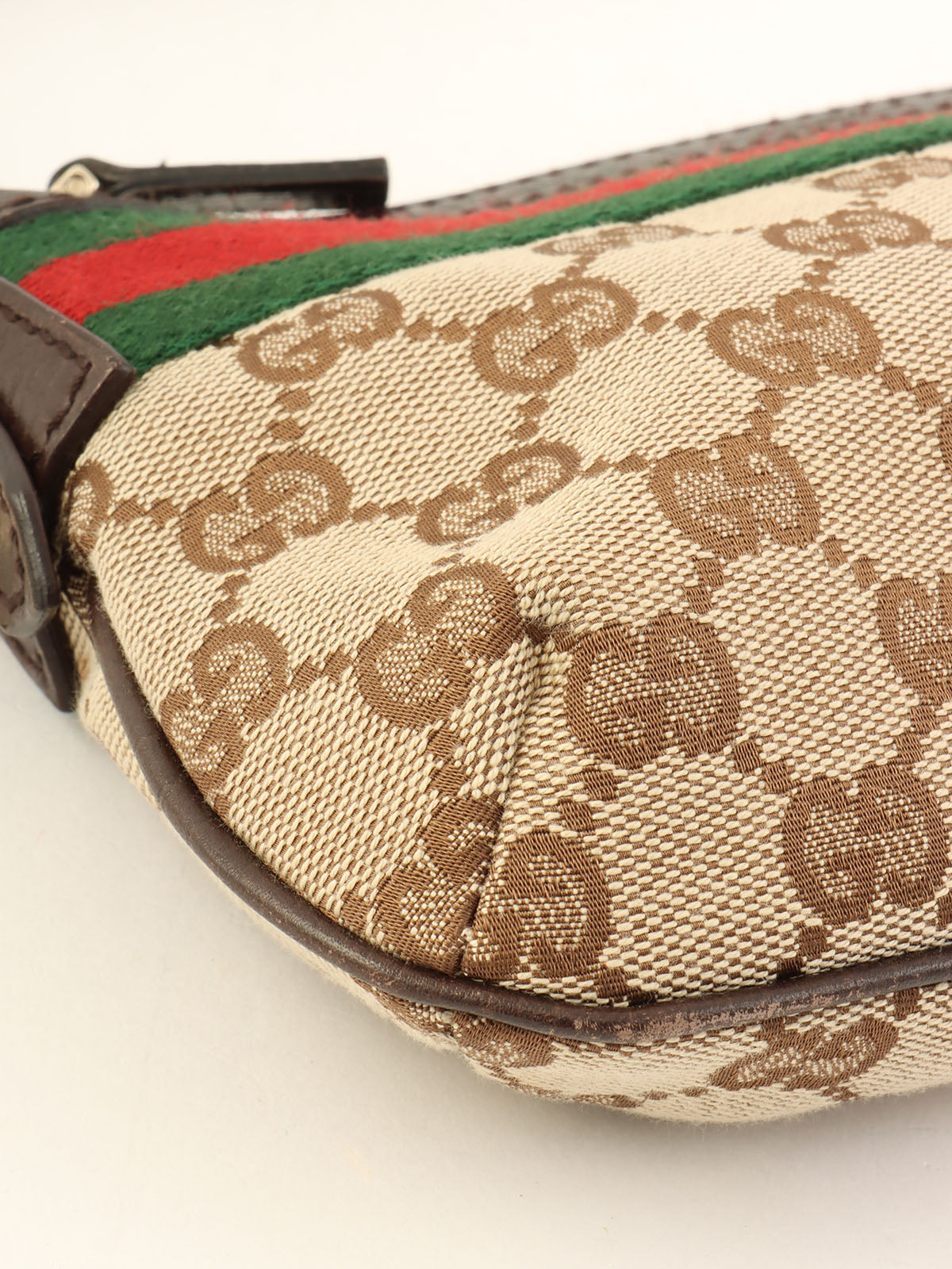 Canvas GG Sherry Line Multi-Charm Handbag in Beige/Multi