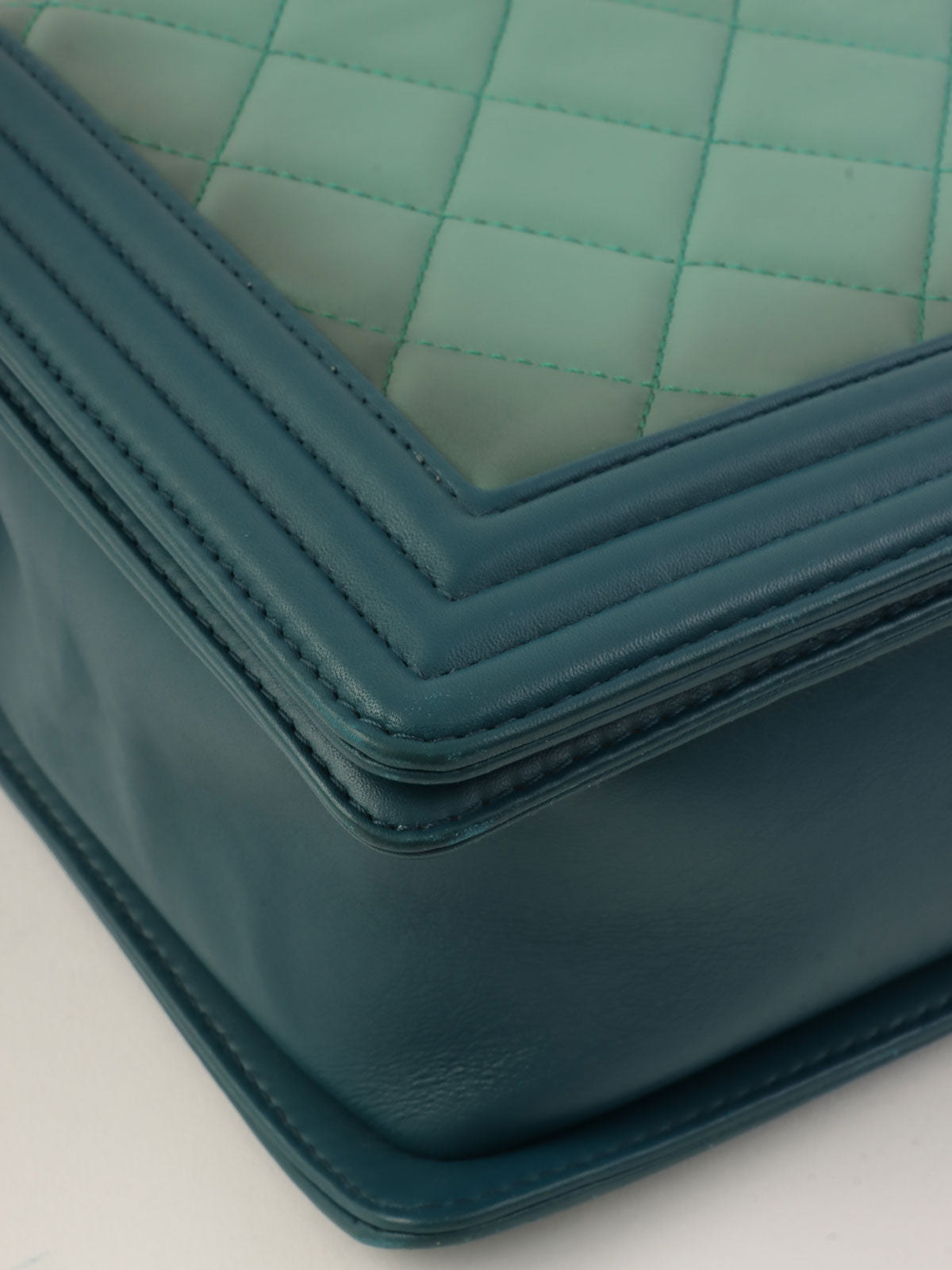 2014年頃製 ボーイシャネルチェーンショルダーバッグ グリーン