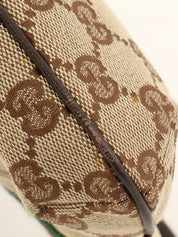 Canvas GG Sherry Line Multi-Charm Handbag in Beige/Multi