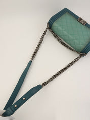 2014年頃製 ボーイシャネルチェーンショルダーバッグ グリーン