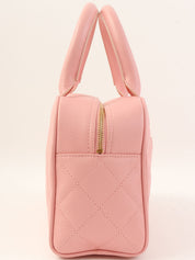 2004 Caviar Skin CC Mark Stitch Mini Boston Bag, Pink