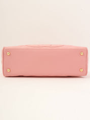2004 Caviar Skin CC Mark Stitch Mini Boston Bag, Pink
