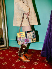 2010年頃製 パッチワークCCマークチェーンショルダーバッグ マルチ