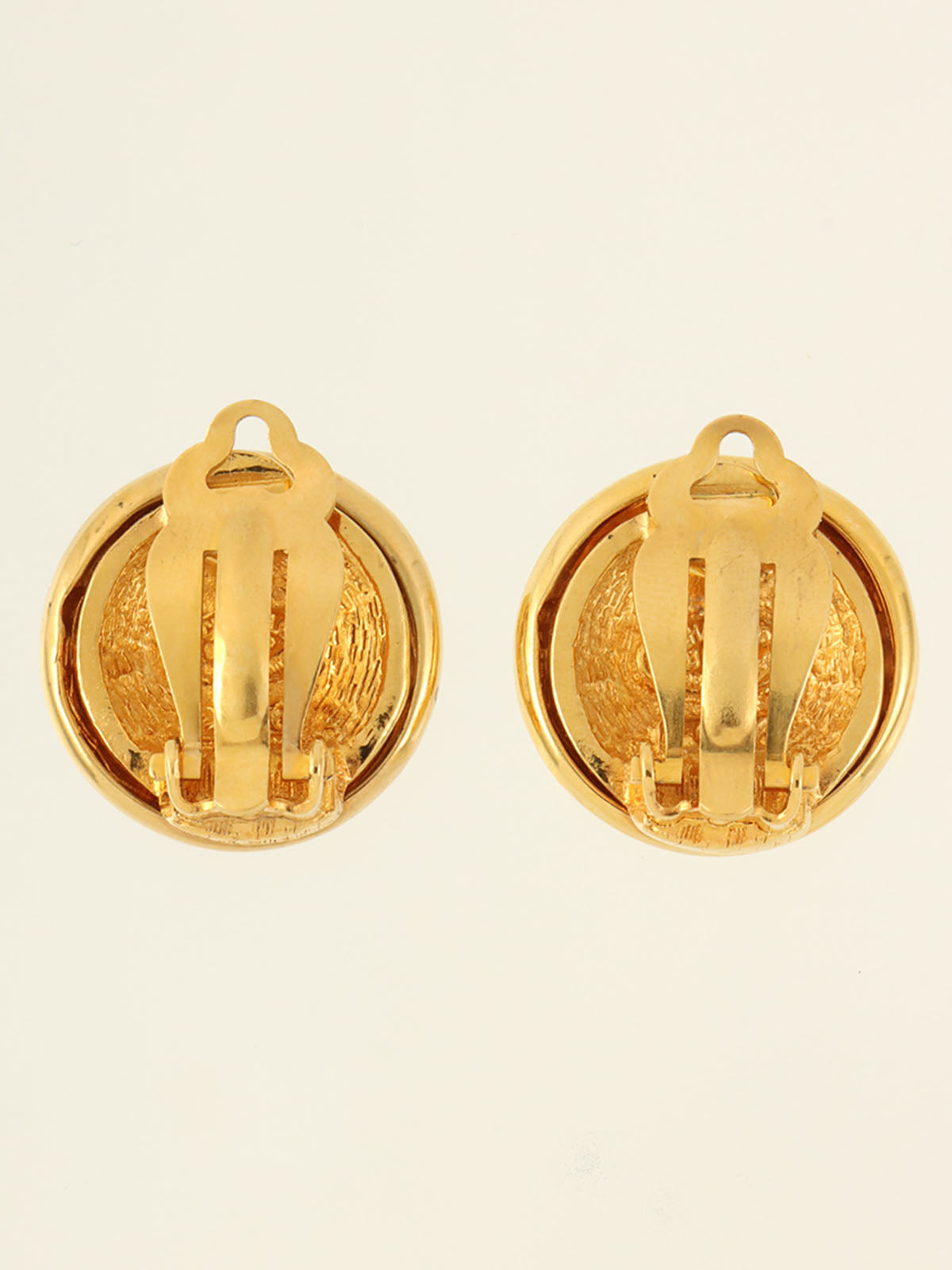 1993年製　ラウンドCCマークイヤリング　ゴールド