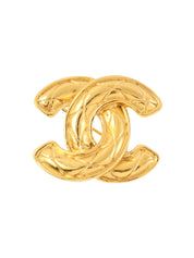 マトラッセステッチCCマークブローチ ゴールド