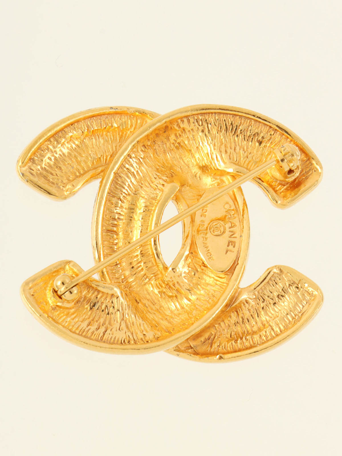 マトラッセステッチCCマークブローチ ゴールド