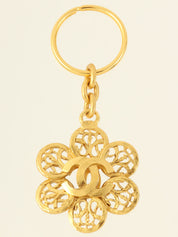 1995 CC mark design cutout key ring gold