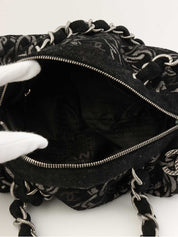 2005年頃製 パイルCCマークチェーンパターンショルダーバッグ　ブラック