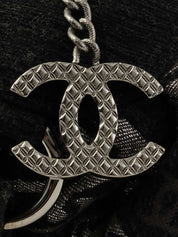 2005年頃製 パイルCCマークチェーンパターンショルダーバッグ ブラック