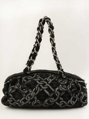 2005年頃製 パイルCCマークチェーンパターンショルダーバッグ　ブラック