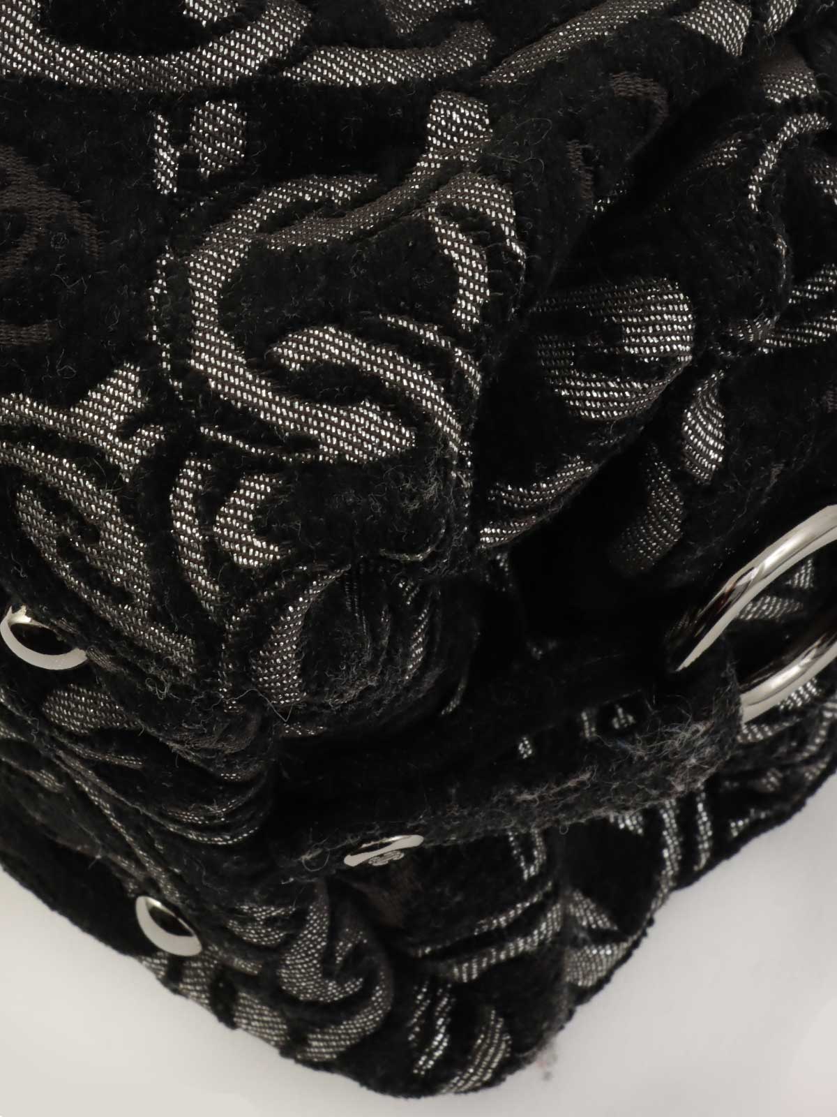 2005年頃製 パイルCCマークチェーンパターンショルダーバッグ ブラック