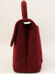 Circa 1997 Matelasse Stitch CC Turnlock Handbag, Bordeaux
