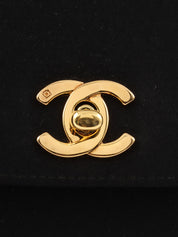 1998 Silk Satin CC Turnlock Handbag in Black