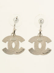2005 CC Mark National Flag Swing Hoop Earrings, Silver/Multi
