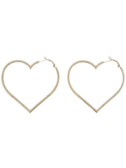 1994年心形CC标志耳环，银色