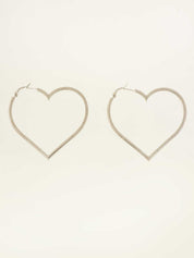 1994年心形CC标志耳环，银色