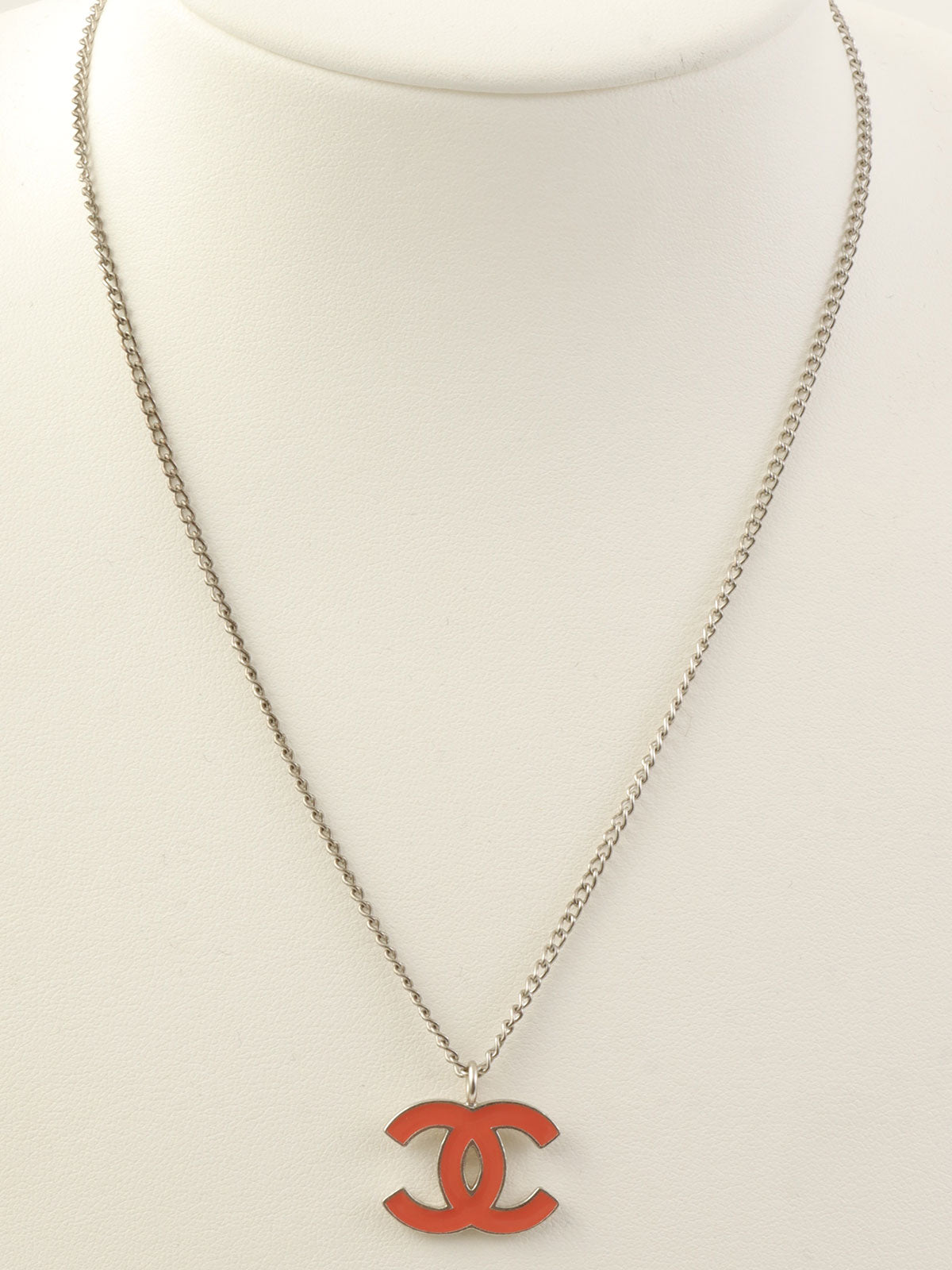 2004年製 CCマークネックレス シルバー/サーモンピンク