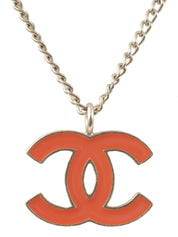 2004年製 CCマークネックレス シルバー/サーモンピンク