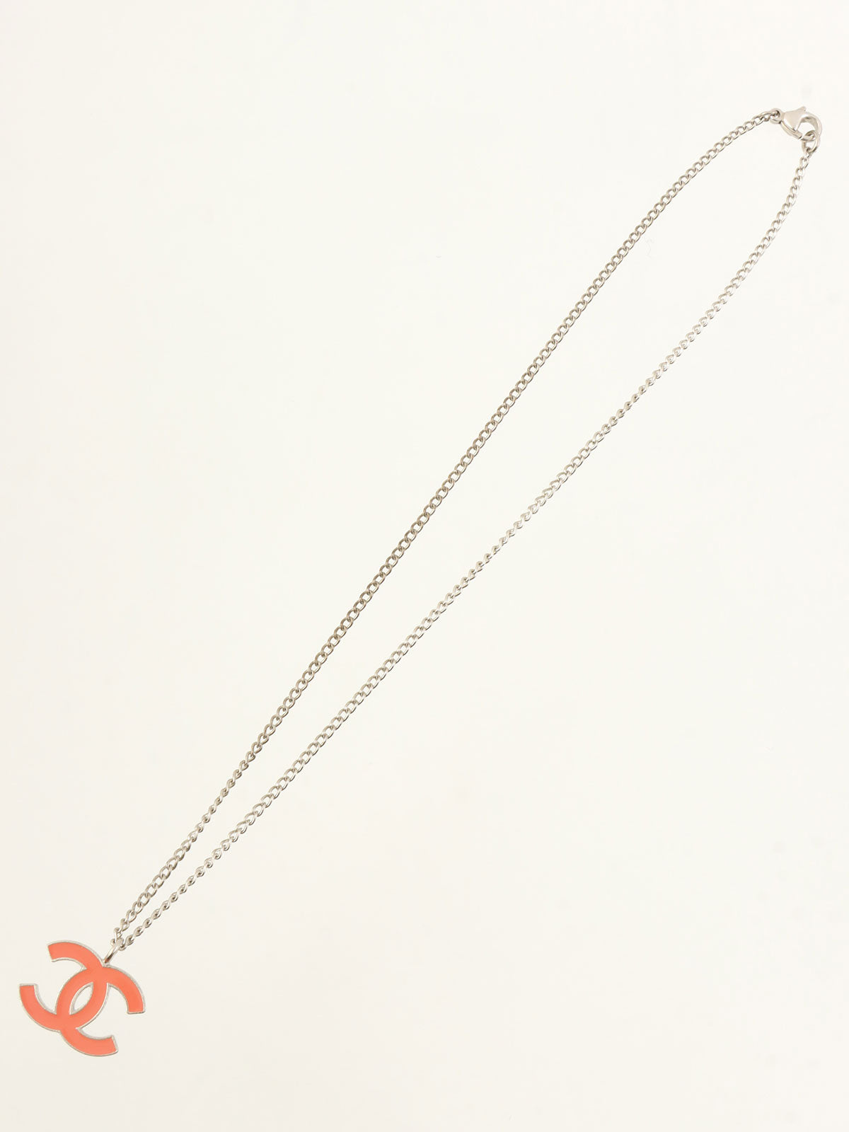 2004年製 CCマークネックレス シルバー/サーモンピンク