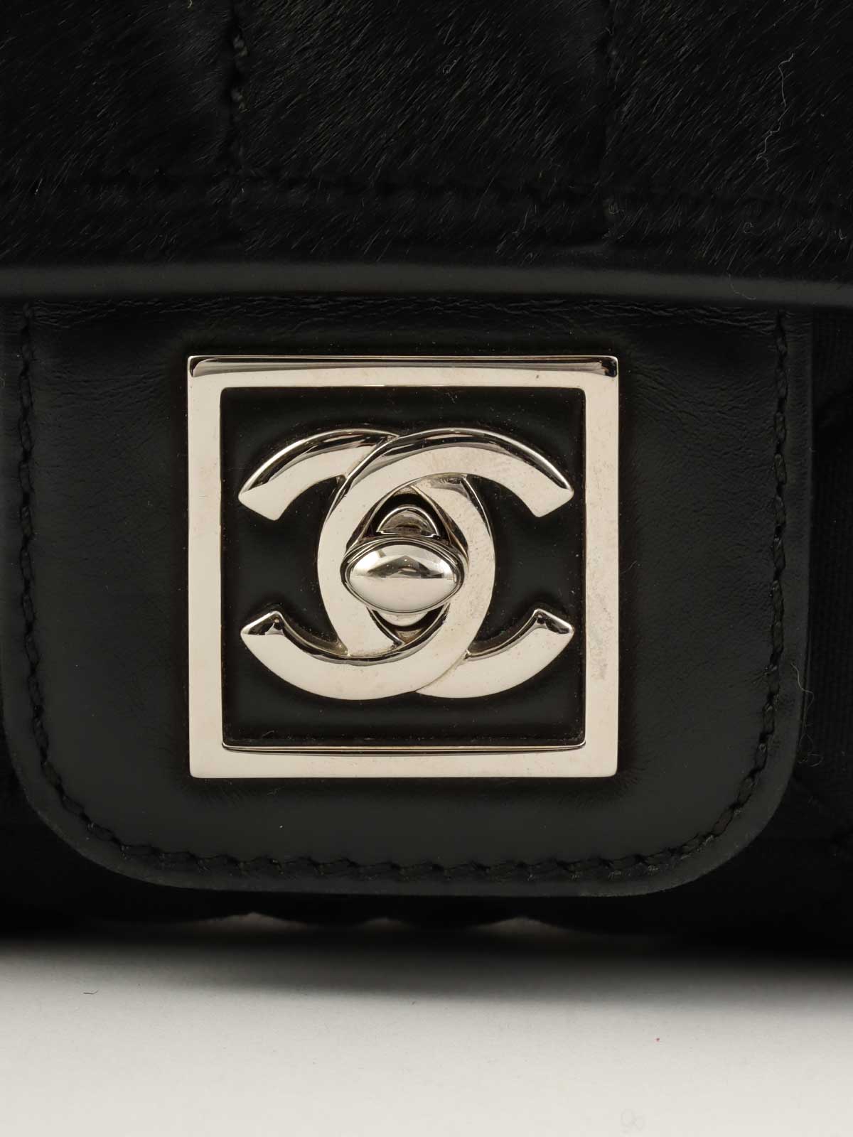 2005年頃製 ナイロンハラココンビスポーツラインチェーンショルダーバッグ　ブラック