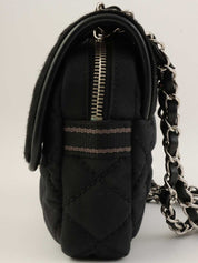 2005 Nylon and Harako Combination Sports Line Chain Shoulder Bag in Black