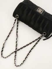 2005 Nylon and Harako Combination Sports Line Chain Shoulder Bag in Black
