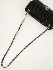 2005 Nylon and Harako Combination Sports Line Chain Shoulder Bag in Black