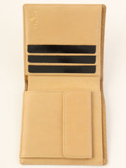 2001 Caviar Skin CC Mark Stitch Wallet, Beige