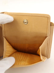 2001 Caviar Skin CC Mark Stitch Wallet, Beige