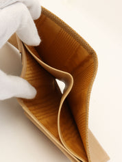 2001 Caviar Skin CC Mark Stitch Wallet, Beige